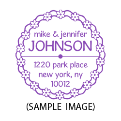 Daisy Chain round monogram address stamp in 11 vibrant ink colors and choose between 3 impression mounts. Fast & free shipping on orders $45 and over!