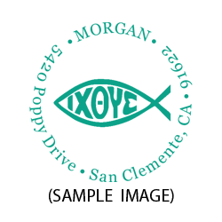 Fish round monogram address stamp in 11 vibrant ink colors and choose between 3 impression mounts. Fast & free shipping on orders $45 and over!