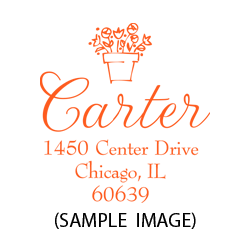 Flower round monogram address stamp on 5 mount options. Hand stamp requires ink pad, not included. Fast & free shipping on orders $100 and over!