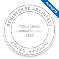 This professional architect embosser for the state of Arkansas adheres to state regulations and provides top quality impressions. Orders over $75 ship free.