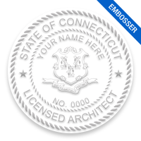 This professional architect embosser for the state of Connecticut adheres to state regulations and provides top quality impressions. Orders over $75 ship free.