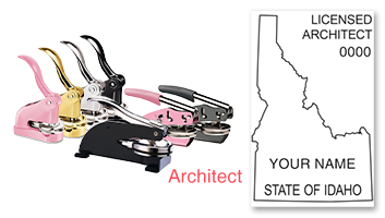 This professional architect embosser for the state of Idaho adheres to state regulations and provides top quality impressions. Orders over $45 ship free.