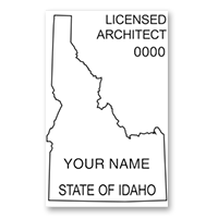 This professional architect stamp for the state of Idaho adheres to state regulations and provides top quality impressions. Orders over $45 ship free.