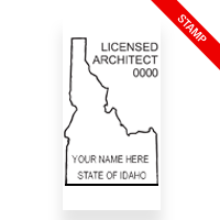 This professional architect stamp for the state of Idaho adheres to state regulations and provides top quality impressions. Orders over $75 ship free.