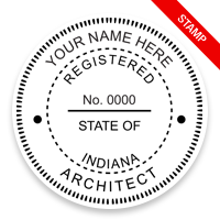 This professional architect embosser for the state of Indiana adheres to state regulations and provides top quality impressions. Orders over $60 ship free.