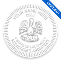 This professional architect embosser for the state of Louisiana adheres to state regulations and provides top quality impressions. Orders over $75 ship free.