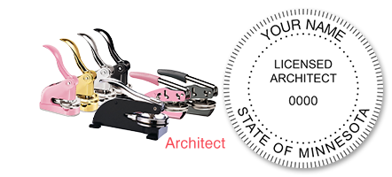 This professional architect embosser for the state of Minnesota adheres to state regulations and provides top quality impressions. Orders over $45 ship free.