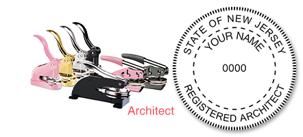 This professional architect embosser for the state of New Jersey adheres to state regulations and provides top quality impressions. Orders over $60 ship free.