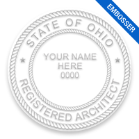 This professional architect embosser for the state of Ohio adheres to state regulations and makes top quality impressions. Orders over $75 ship free.