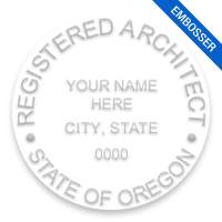 This professional architect embosser for the state of Oregon adheres to state regulations and makes top quality impressions. Orders over $75 ship free.