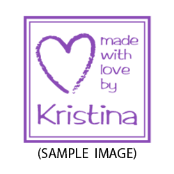 Customize this Square Border with Heart Made with Love By stamp with your name. Available in 2 mounts and in 5 ink colors (pre-inked)! Orders over $45 ship free!