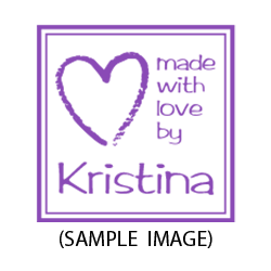 Customize this Square Border with Heart Made with Love By stamp with your name. Available in 4 mounts! Fast & free shipping on orders over $75!