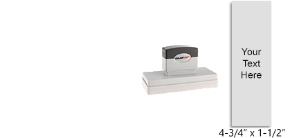 Vertical ChampFast XL-750V for multi-surface ink stamping. Choose black, red or blue fast dry ink. Customize with up to 7 lines of text or art. Ships fast.