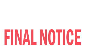 This FINAL NOTICE self-inking stock stamp comes in 11 colors and 4 sizes. Choose from our 6 premium colors for a more vibrant look. Orders over $75 ship free!