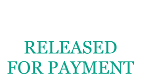 Purchase this RELEASED FOR PAYMENT self-inking stock stamp with your ideal mount size from 4 options and in one of 11 ink colors. Orders over $100 ship free!