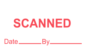 This SCANNED with Date self-inking stock stamp is now available in 3 additional sizes and 5 standard and 6 premium ink colors! Orders over $100 ship free!
