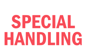 This SPECIAL HANDLING self-inking stock stamp offers you the choice of 4 mount sizes and 11 standard and premium ink colors. Orders over $100 ship free!