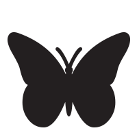 Butterfly with solid fill self-inking rubber stamp available in your choice of 4 sizes & 11 ink colors. Refillable with Ideal ink. Orders over $60 ship free.
