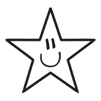 Star sharp point smiley face self-inking rubber stamp available in your choice of 4 sizes and 11 ink colors. Re-ink with Ideal ink. Orders over $100 ship free.