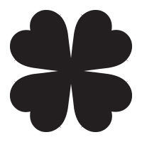 Four leaf clover self-inking rubber stamp available in your choice of 4 sizes & 11 ink colors. Refillable w/ Ideal replacement ink. Orders over $60 ship free!