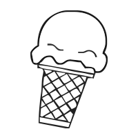 Ice cream on cone self-inking rubber stamp available in your choice of 4 sizes and 11 ink colors. Refillable with Ideal ink. Orders over $100 ship free!