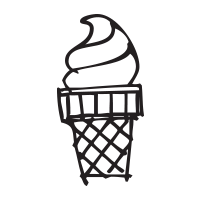 Ice cream swirl self-inking rubber stamp available in your choice of 4 sizes and 11 ink colors. Refillable with Ideal ink. Orders over $100 ship free!