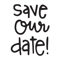 Save Our Date self-inking rubber stamp available in your choice of 4 sizes and 11 ink colors. Refillable with Ideal ink. Orders over $100 ship free!