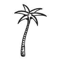 Palm Tree Rubber Stamp | Rubber Stamp Champ