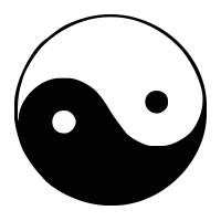 Yin Yang symbol self-inking rubber stamp available in your choice of 4 sizes and 11 ink colors. Refillable with Ideal ink. Orders over $100 ship free!