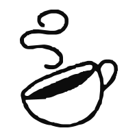 Simple coffee mug with steam clipart self-inking rubber stamp available in your choice of 4 sizes and 11 ink colors. Refillable. Orders over $100 ship free.