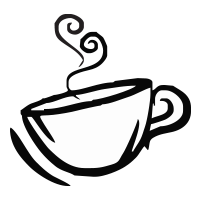 Coffee cup with swirl steam self-inking rubber stamp available in your choice of 4 sizes and 11 ink colors. Re-ink with Ideal ink. Orders over $100 ship free.