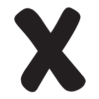 Soft Edge X clipart self-inking rubber stamp available in your choice of 4 sizes and 11 ink colors. Refillable with Ideal ink. Orders over $100 ship free!