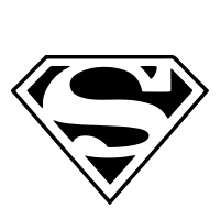 Detailed Superman "S" logo self-inking rubber stamp in your choice of 4 sizes and 11 ink colors. Clean impression. Refillable. Orders over $75 ship free.