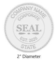 Customize this Corporate Long Reach Embosser with your company name, date established, and state of business. Free shipping on orders $60 and over!