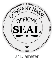 Customize this 2" diameter Official Round Stamp with your company name and choose from 6 different mounts. Fast and free shipping on orders $60 and over!