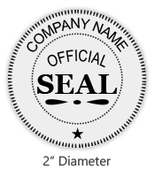 Customize this 2" diameter Official Round Stamp with your company name and choose from 6 different mounts. Fast and free shipping on orders $75 and over!