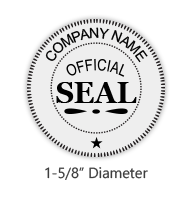 Customize this 1-5/8" diameter Official Round Stamp with your company name and choose from 4 different mounts. Orders over $45 ship free!