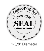 Customize this 1-5/8" diameter Official Round Stamp with your company name and choose from 6 different mounts. Orders over $75 ship free!