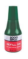 This .9 oz bottle of green refill ink is used in all Cosco self-inking stamps. W/ a precision tip, application is easy & mess free. Orders over $45 ship free!