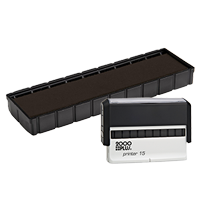 This Cosco replacement pad comes in your choice of 11 ink colors! Fits the Cosco model 15 self-inking stamp. Orders over $45 ship free!