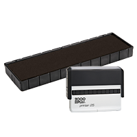 This Cosco replacement pad comes in your choice of 11 ink colors! Fits the Cosco model 25 self-inking stamp. Fast and free shipping on orders $45 and over!