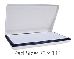 These X-Large heavy duty metal stamp pads are ideal for use w/ industrial permanent inks. Refill w/ water-based ink/waterproof ink. Orders over $45 ship free!