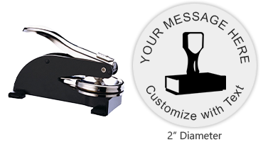 This Shiny Desk Embosser, Model ED has an impression size of 2" and features 5 lines of customizable text. Orders over $60 ship free!