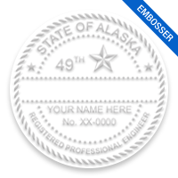 This professional engineer embosser for the state of Alaska adheres to state regulations and provides top quality impressions. Orders over $75 ship free!