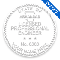 This professional engineer embosser for the state of Arkansas adheres to state regulations and provides top quality impressions. Orders over $75 ship free!