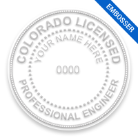 This professional engineer embosser for the state of Colorado adheres to state regulations and provides top quality impressions. Orders over $75 ship free!