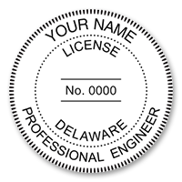 This professional engineer embosser for the state of Delaware adheres to state regulations and provides top quality impressions. Orders over $45 ship free!