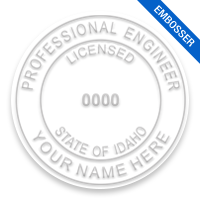 This professional engineer embosser for the state of Idaho adheres to state regulations and provides top quality impressions. Orders over $75 ship free!