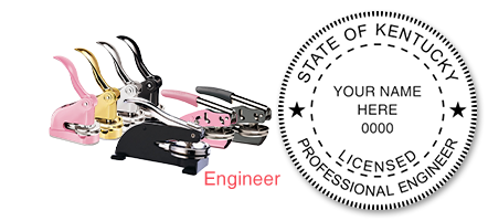This professional engineer embosser for the state of Kentucky adheres to state regulations and provides top quality impressions. Orders over $45 ship free!