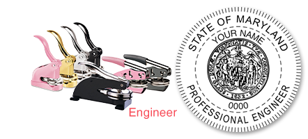 This professional engineer embosser for the state of Maryland adheres to state regulations and provides top quality impressions. Orders over $45 ship free!